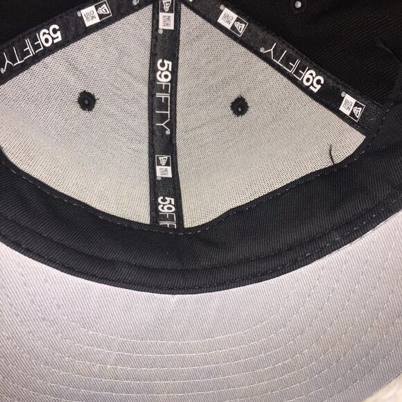 Pittsburgh Pirates Flat Bill Baseball Hat Sz 7 New Era MLB Black 59 Fifty - Picture 6 of 9